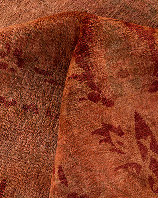 Overdyed Hand-Knotted Brown Area Rug 9' 3" x 11' 10"