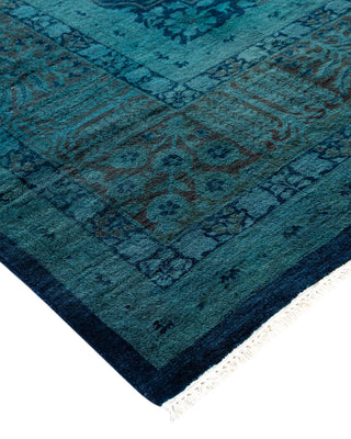 Fine Vibrance, One-of-a-Kind Hand-Knotted Area Rug - Blue, 9' 2" x 11' 10" - Solo Rugs