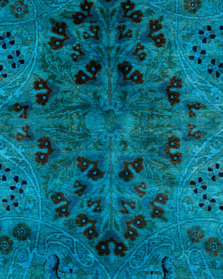 Overdyed Hand-Knotted Blue Area Rug 9' 1" x 17' 10"