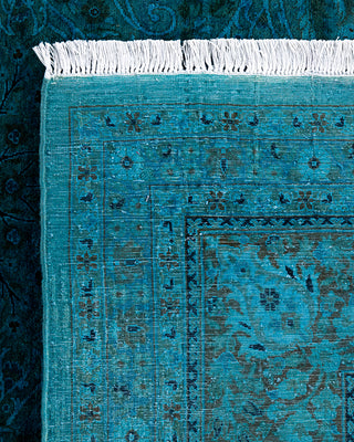 Overdyed Hand-Knotted Blue Area Rug 9' 1" x 17' 10"