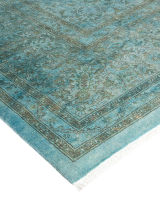 Contemporary Hand Knotted Overdyed Gray Area Rug 9' 1" x 12' 4"