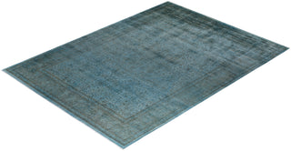 Contemporary Hand Knotted Overdyed Gray Area Rug 9' 1" x 12' 4"