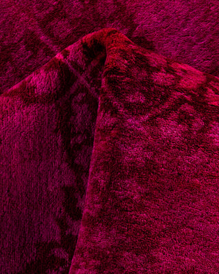 Fine Vibrance, One-of-a-Kind Hand-Knotted Area Rug  - Pink, 6' 3" x 8' 10"