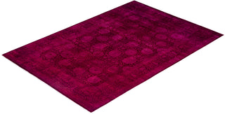 Fine Vibrance, One-of-a-Kind Hand-Knotted Area Rug  - Pink, 6' 3" x 8' 10"
