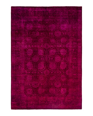 Fine Vibrance, One-of-a-Kind Hand-Knotted Area Rug  - Pink, 6' 3" x 8' 10"