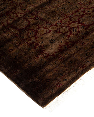 Modern Overdyed Hand Knotted Wool Brown Area Rug 8' 3" x 16' 0"