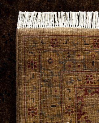 Contemporary Hand-Knotted Overdyed Brown Area Rug 8' 3" x 16' 0"