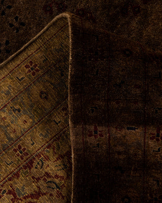 Contemporary Hand-Knotted Overdyed Brown Area Rug 8' 3" x 16' 0"