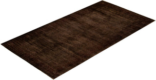 Modern Overdyed Hand Knotted Wool Brown Area Rug 8' 3" x 16' 0"