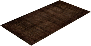 Contemporary Hand-Knotted Overdyed Brown Area Rug 8' 3" x 16' 0"