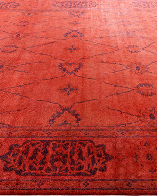 Contemporary Hand-Knotted Overdyed Pink Area Rug 8' 1" x 10' 2"