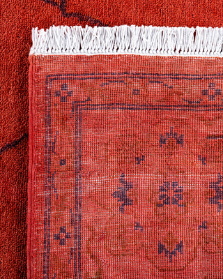 Contemporary Hand-Knotted Overdyed Pink Area Rug 8' 1" x 10' 2"