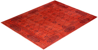 Contemporary Hand-Knotted Overdyed Pink Area Rug 8' 1" x 10' 2"