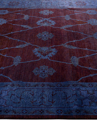 Overdyed One-of-a-Kind Wool Purple Area Rug 6' 1" x 9' 2"