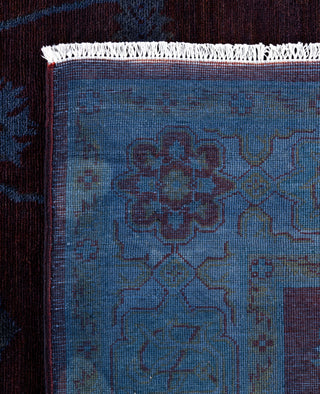 Overdyed One-of-a-Kind Wool Purple Area Rug 6' 1" x 9' 2"