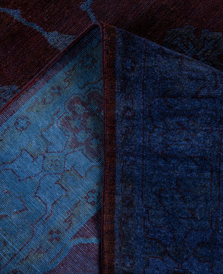 Overdyed One-of-a-Kind Wool Purple Area Rug 6' 1" x 9' 2"