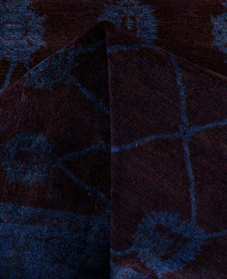 Overdyed One-of-a-Kind Wool Purple Area Rug 6' 1" x 9' 2"