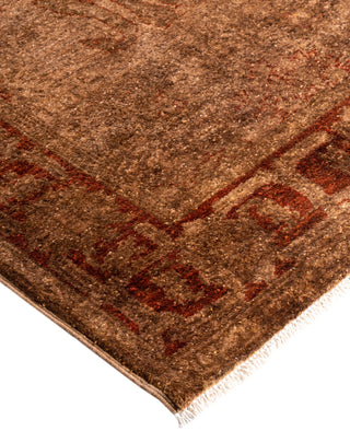 Overdyed Hand-Knotted Wool Modern-Contemporary Brown Area Rug 3' 0" x 5' 6"