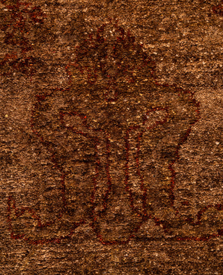 Overdyed Hand-Knotted Wool Modern-Contemporary Brown Area Rug 3' 0" x 5' 6"