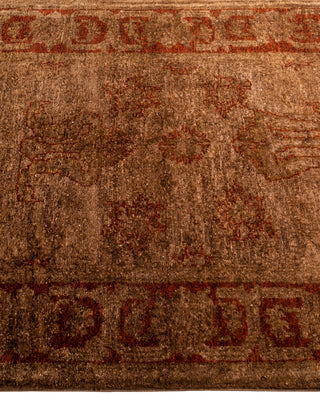 Overdyed Hand-Knotted Wool Modern-Contemporary Brown Area Rug 3' 0" x 5' 6"