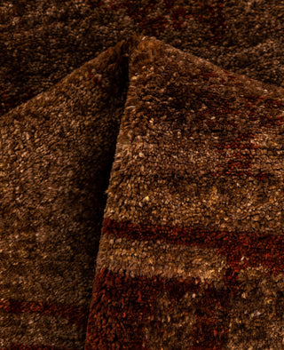 Overdyed Hand-Knotted Wool Modern-Contemporary Brown Area Rug 3' 0" x 5' 6"