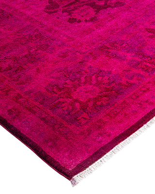 Contemporary Overyed Wool Hand Knotted Pink Area Rug 9' 1" x 11' 5"