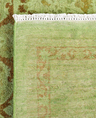 Overdyed Hand-Knotted Wool Modern-Contemporary Green Area Rug 8' 2" x 10' 5"