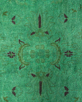 Fine Vibrance, One-of-a-Kind Hand-Knotted Area Rug  - Green, 4' 2" x 6' 5"