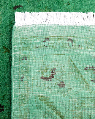 Fine Vibrance, One-of-a-Kind Hand-Knotted Area Rug  - Green, 4' 2" x 6' 5"