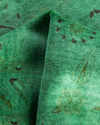 Fine Vibrance, One-of-a-Kind Hand-Knotted Area Rug  - Green, 4' 2" x 6' 5"