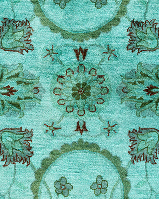 Overdyed Hand-Knotted Blue Area Rug 8' 1" x 10' 2"