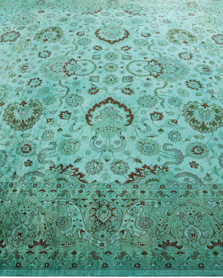 Overdyed Hand-Knotted Blue Area Rug 8' 1" x 10' 2"