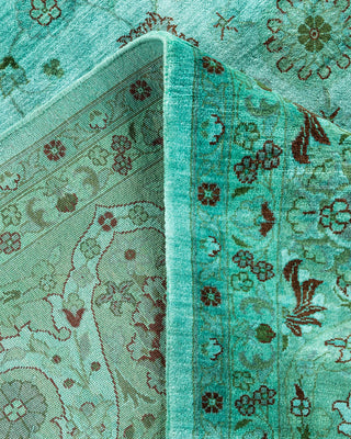 Overdyed Hand-Knotted Blue Area Rug 8' 1" x 10' 2"