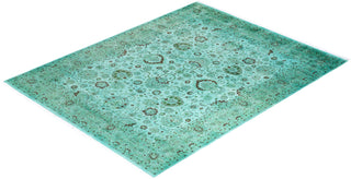 Overdyed Hand-Knotted Blue Area Rug 8' 1" x 10' 2"