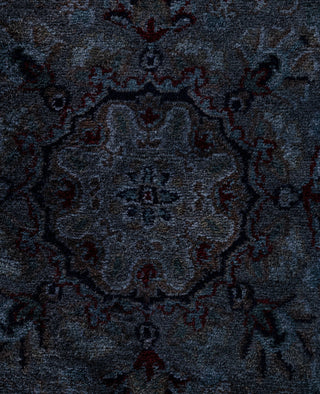 Contemporary Overdyed Wool Hand Knotted Red Round Area Rug 8' 1" x 8' 1"