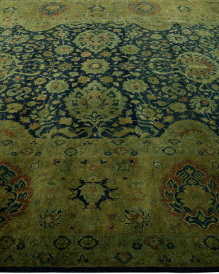 Overdyed Hand-Knotted Black Area Rug 9' 2" x 11' 10"