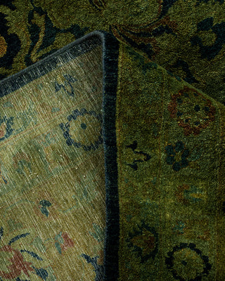 Overdyed Hand-Knotted Black Area Rug 9' 2" x 11' 10"