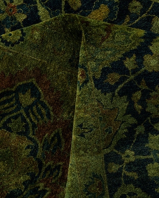 Overdyed Hand-Knotted Black Area Rug 9' 2" x 11' 10"