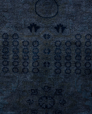 Contemporary Overdyed Wool Hand Knotted Black Area Rug 8' 1" x 10' 3"