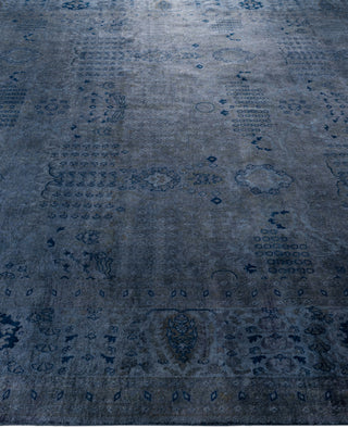 Contemporary Overdyed Wool Hand Knotted Black Area Rug 8' 1" x 10' 3"