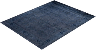 Contemporary Overdyed Wool Hand Knotted Black Area Rug 8' 1" x 10' 3"