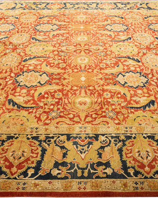 Traditional Hand Knotted Orange Area Rug 8' 1" x 10' 0"