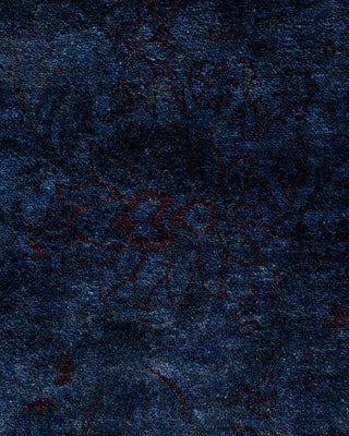Contemporary Hand-Knotted Overdyed Gray Area Rug 6' 1" x 9' 4"