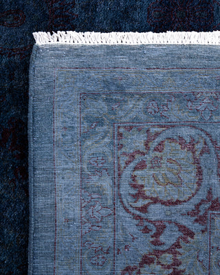 Contemporary Hand-Knotted Overdyed Gray Area Rug 6' 1" x 9' 4"