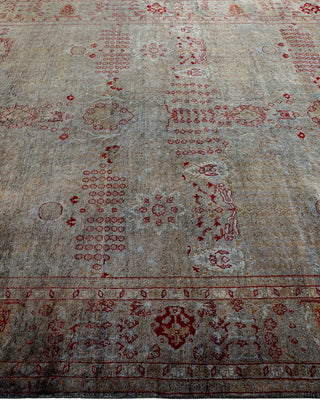Contemporary Hand Knotted Overdyed Gray Area Rug 5' 10" x 7' 3"