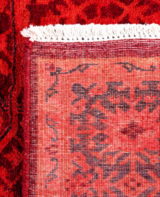 Overdyed Hand-Knotted Wool Modern-Contemporary Pink Area Rug 4' 2" x 5' 7"