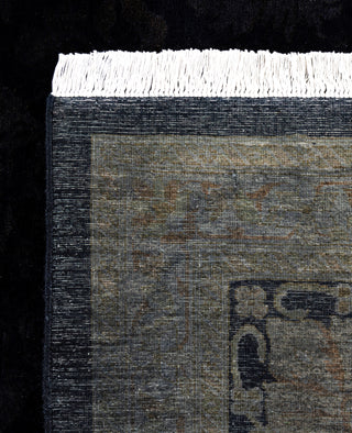 Contemporary Overdyed Wool Hand Knotted Black Area Rug 8' 2" x 10' 1"
