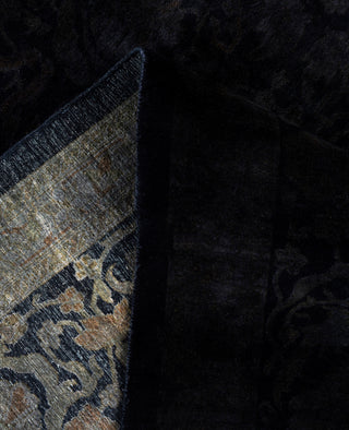Contemporary Overdyed Wool Hand Knotted Black Area Rug 8' 2" x 10' 1"