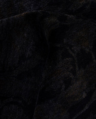 Contemporary Overdyed Wool Hand Knotted Black Area Rug 8' 2" x 10' 1"