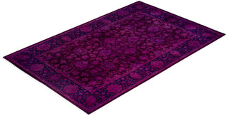 Fine Vibrance, One-of-a-Kind Hand-Knotted Area Rug  - Pink, 6' 0" x 9' 1"